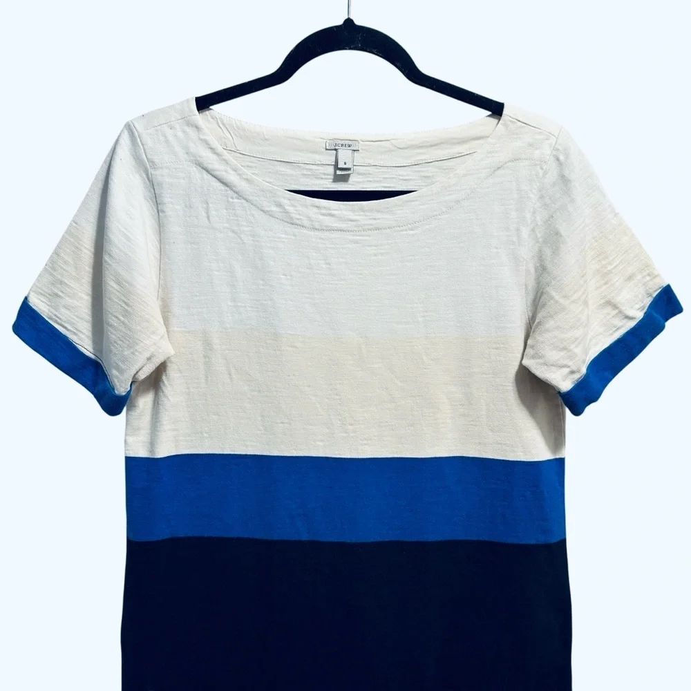 J. Crew colorblock striped nautical coastal summer shift dress Size S